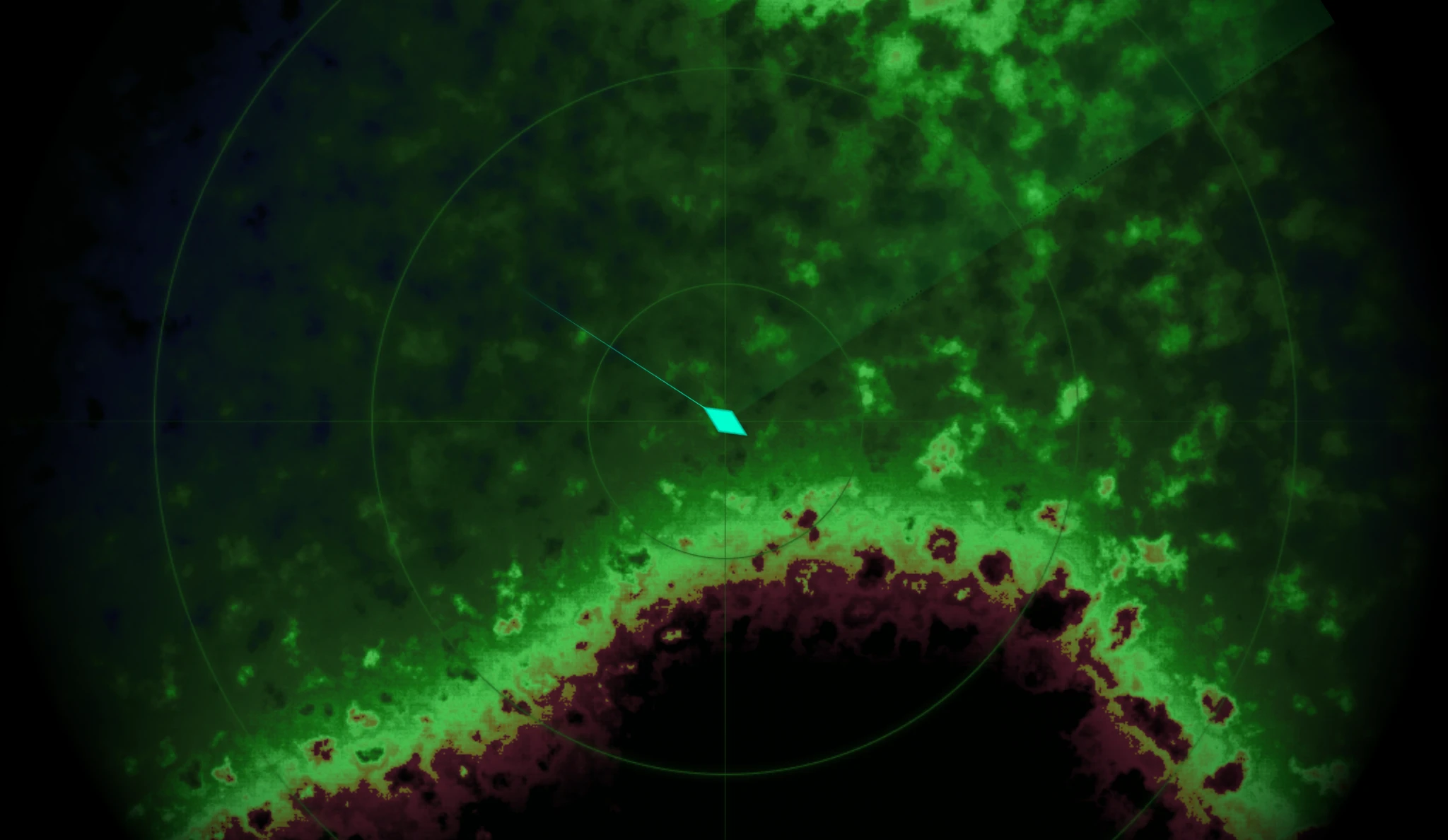 ingame screenshot of the radar in the Sonar & Silence map