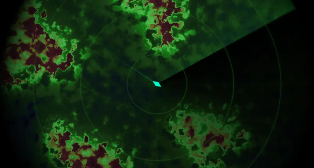 ingame screenshot of the radar in the Sonar & Silence map
